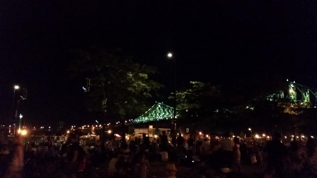 Pont Jacques-Cartier la nuit